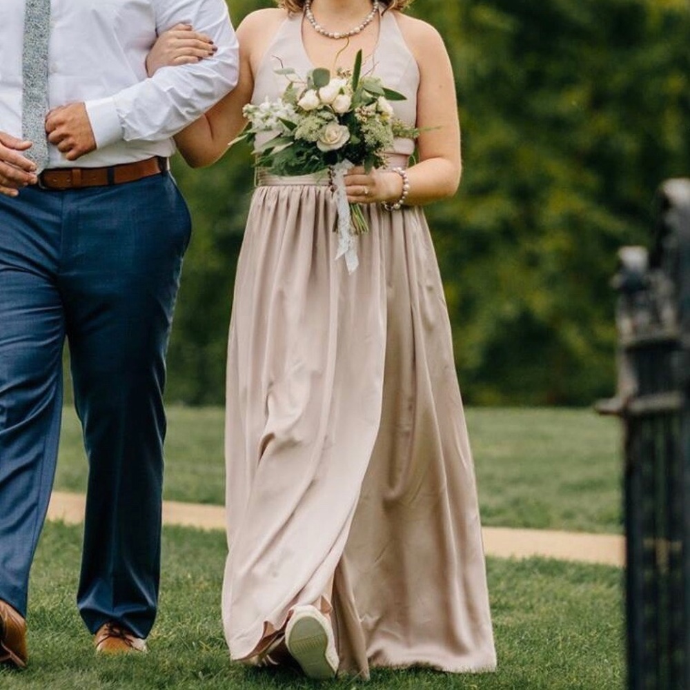 David’s Bridal White by Vera Wang Bridesmaid Dress